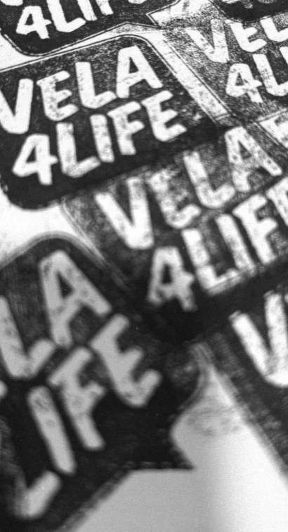 Detalhe das etiquetas Vela4Life